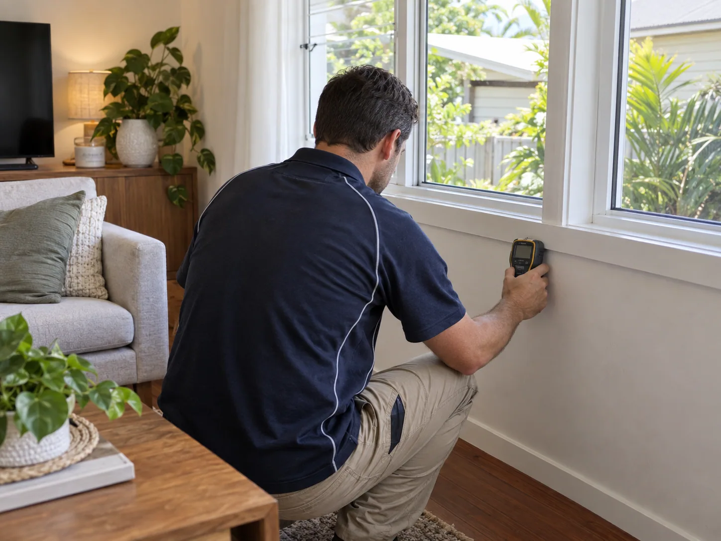 Illustrative moisture inspection setting in Brisbane
